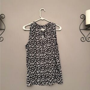 LOFT Monochrome Patterned Tank Top Size S